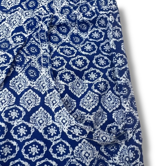 Lane Bryant Blue White Printed Smocked Shorts Sz‎ 18/20 Coastal Preppy Vacation - Picture 5 of 9